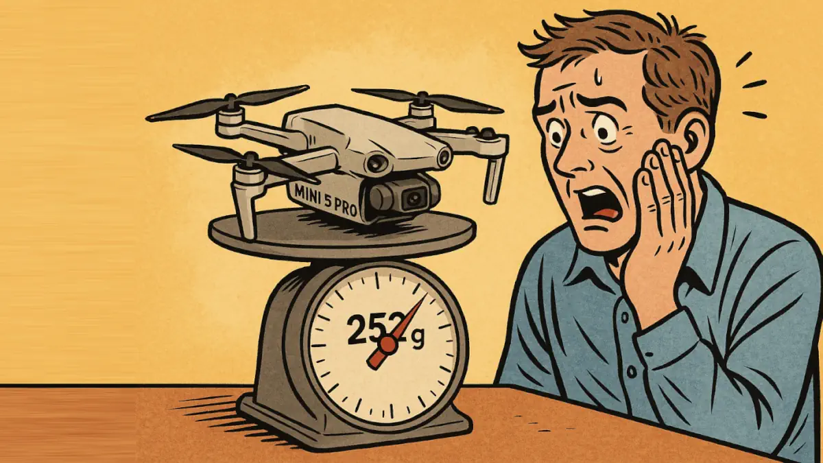 peso mini 5 pro 252 grammi si può volare in regola