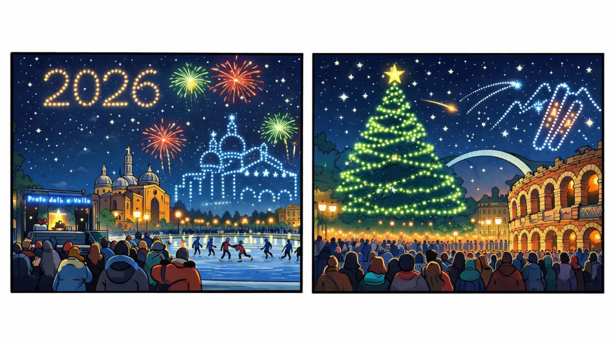 drone show per le feste verona e padova