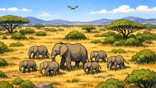 nuovo studio elefanti africani si abituano ai droni se usati correttamente