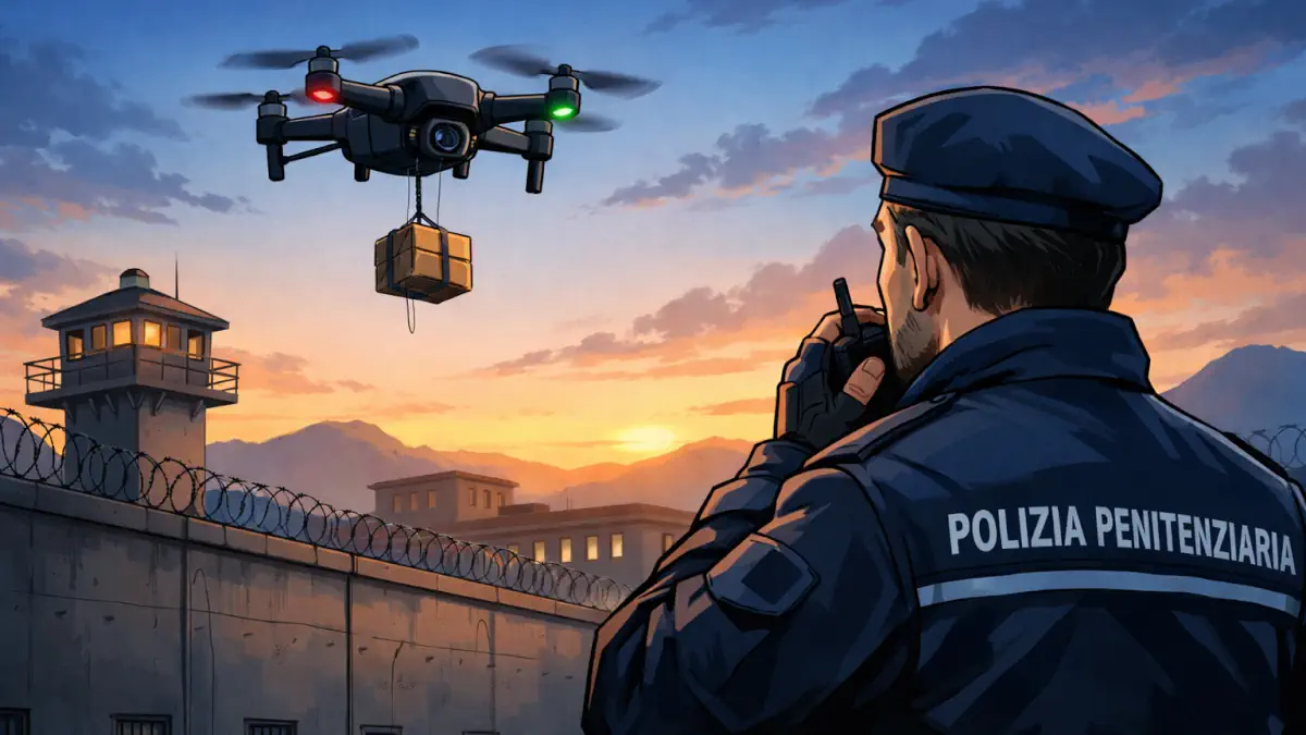 carcere di salerno drone sequestrato polizia penitenziaria