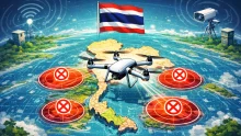 immagine di volare col drone in thailandia