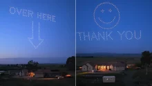 drone show per segnali al corriere negli usa