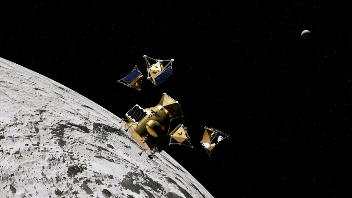 4 droni per esplorare la luna missione moonfall nasa