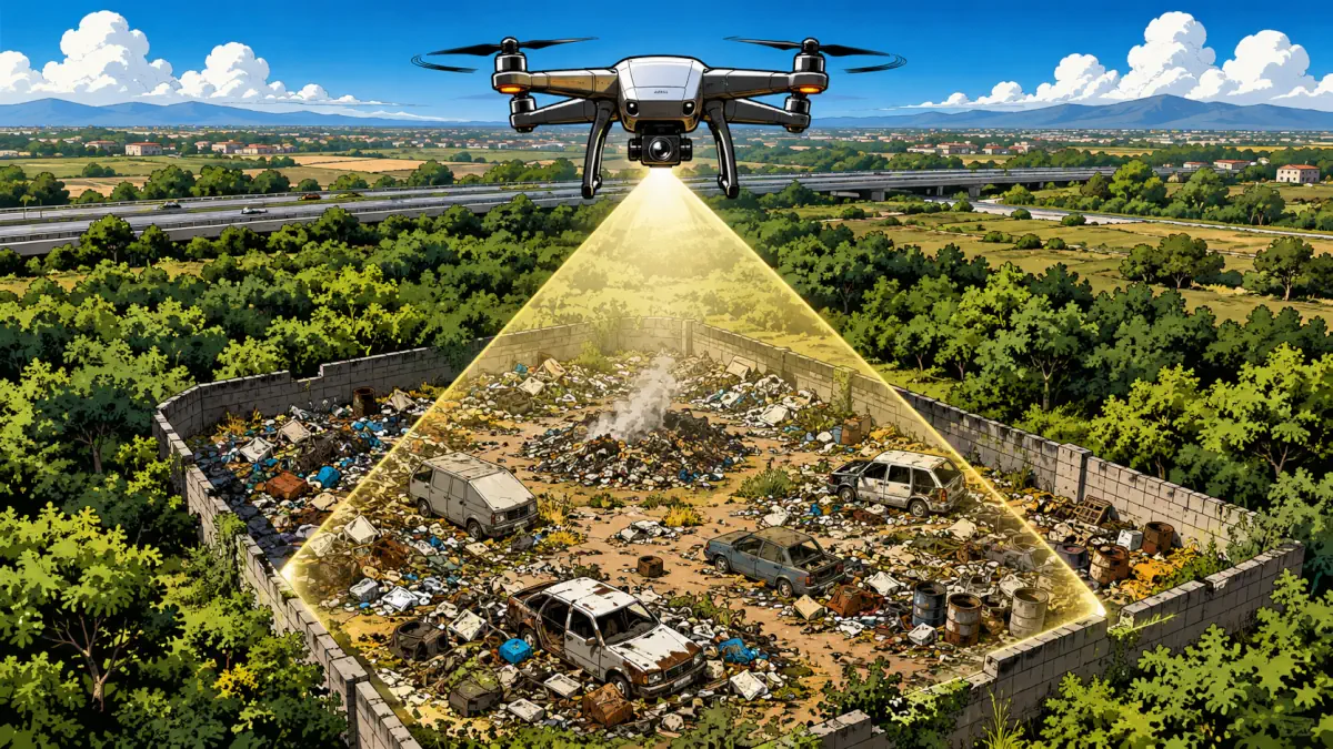 sardegna drone scopre discarica abusiva