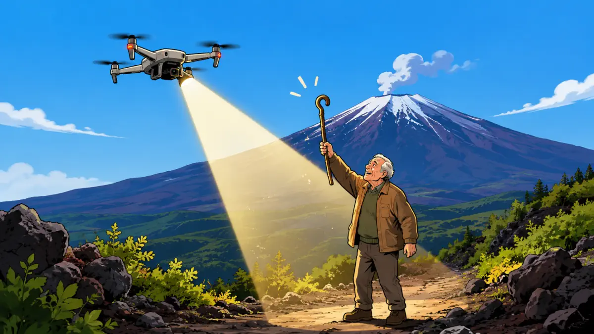 sicilia drone trova anziano disperso vicino l'etna