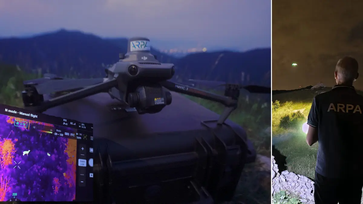un drone usato dai piloti di arpa lombardia
