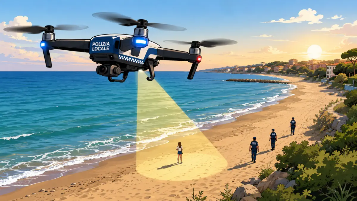 anzio drone polizia locale ritrova ragazza 16 anni dispersa