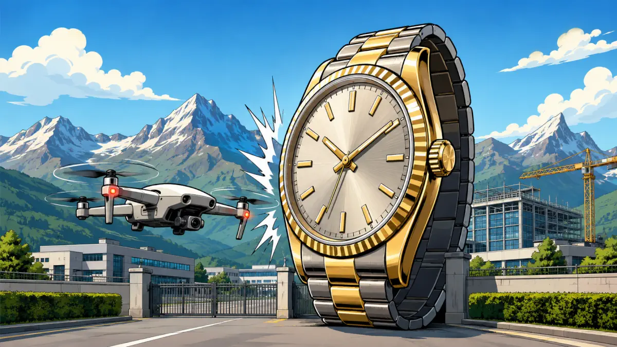 rolex banna i droni sopra i suoi stabilimenti in svizzera